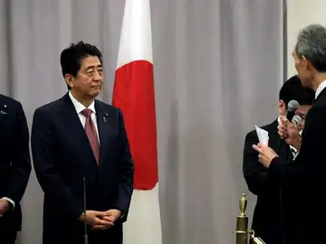 El primer ministro japonés, tras su reunión con Trump El primer ministro japonés, tras su reunión con Trump