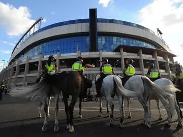 Despliegue policial en el Vicente Calderón Despliegue policial en el Vicente Calderón