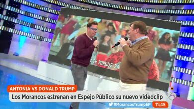 Los Morancos revolucionan el plató de Espejo Público cantando en directo 'Antonia VS Trump' 