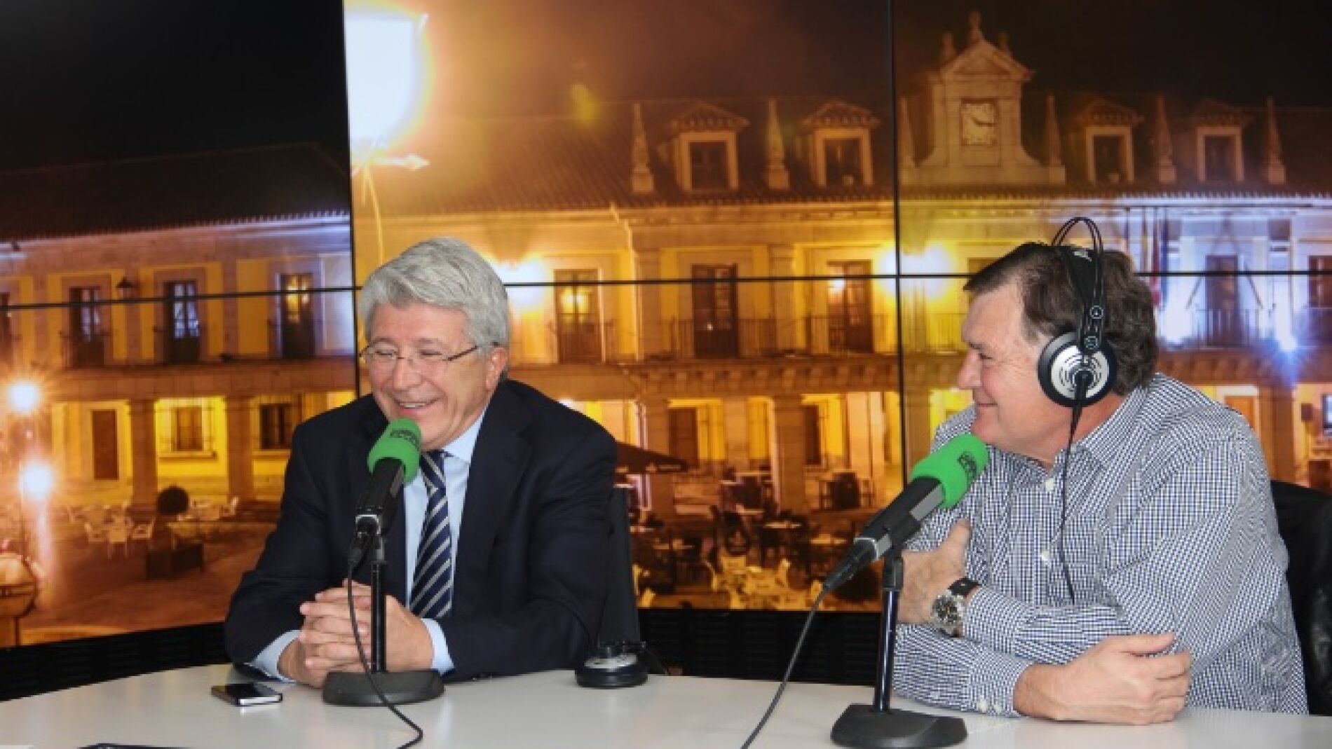 Enrique Cerezo y Jos&eacute; Antonio Camacho, en El Transistor de Onda Cero