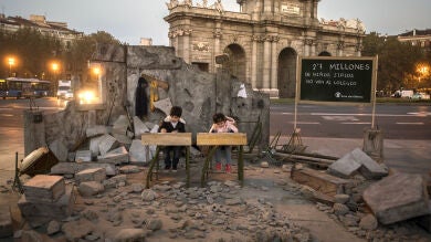  La crudeza de ir a la escuela en Siria se instala en pleno centro de Madrid
