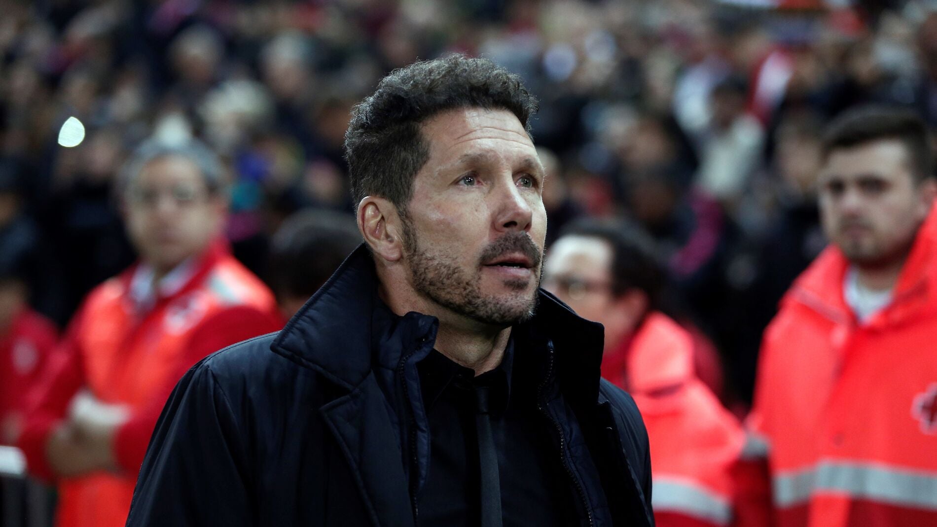Simeone, en la banda del Calder&oacute;n