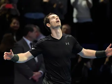 Andy Murray celebra la victoria ante Raonic Andy Murray celebra la victoria ante Raonic
