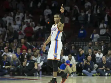 Westbrook, en un partido con los Thunder Westbrook, en un partido con los Thunder