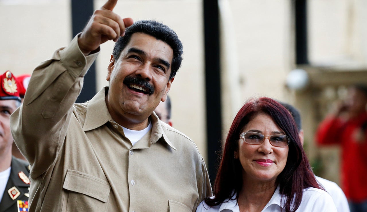 Maduro y su esposa Cilia Flores