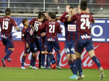 El Eibar celebra un gol