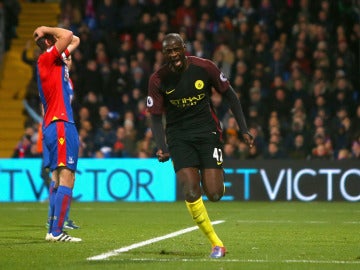 Touré celebra uno de sus goles ante el Crystal Palace