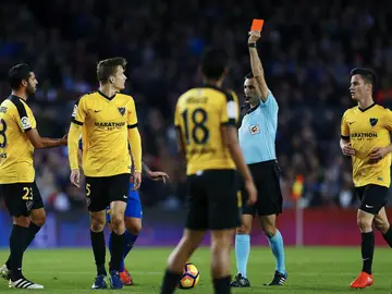Un jugador del Málaga, expulsado Un jugador del Málaga, expulsado