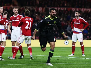 Diego Costa celebra su gol ante el Middlesbrough Diego Costa celebra su gol ante el Middlesbrough