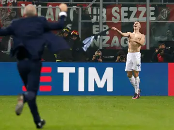 Perisic celebra el 2-2 en San Siro Perisic celebra el 2-2 en San Siro