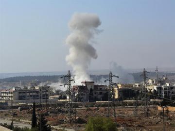 Bombardeos en el oeste de Alepo