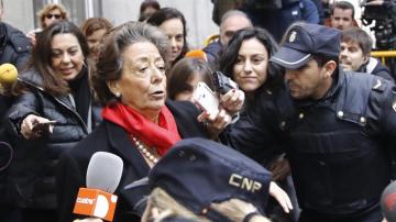 Rita Barberá a la salida del Tribunal Supremo
