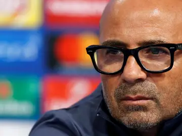Jorge Sampaoli en una rueda de prensa Jorge Sampaoli en una rueda de prensa