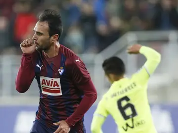 Kike celebrando un gol frente al Betis Kike celebrando un gol frente al Betis