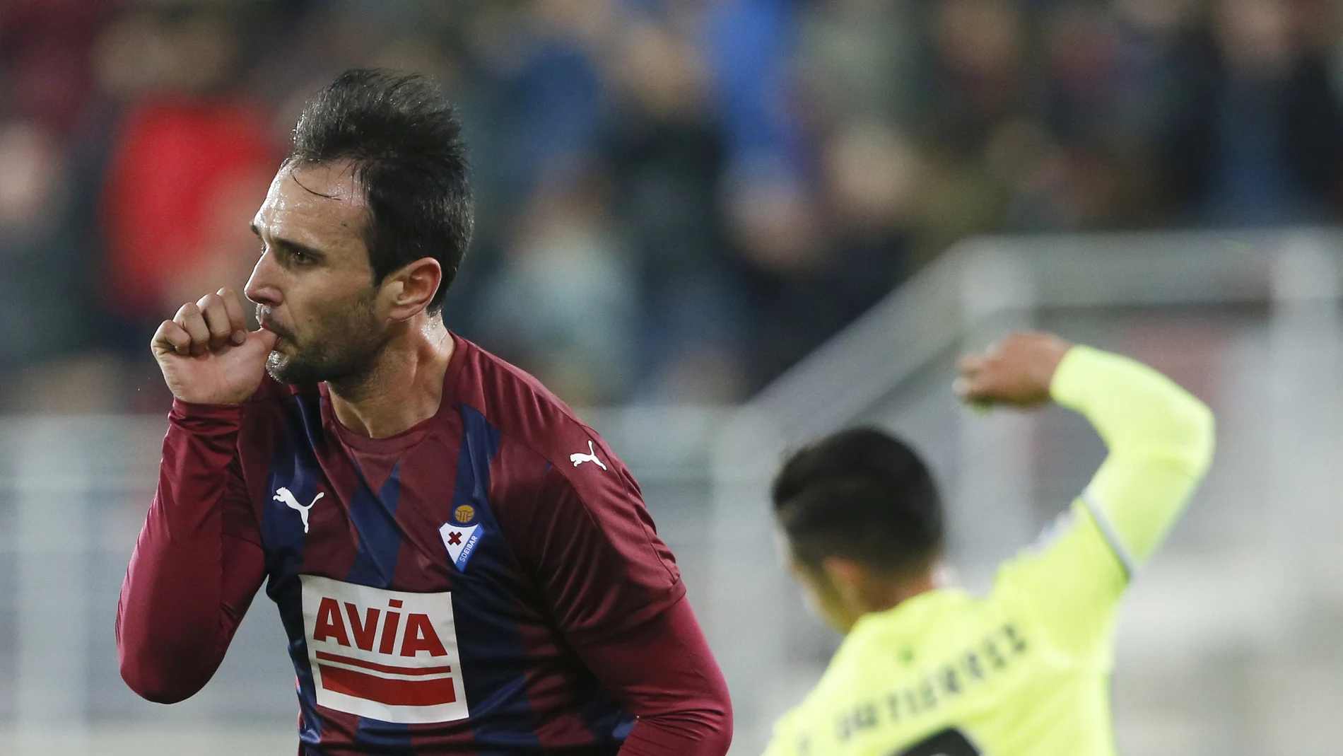 Kike celebrando un gol frente al Betis Kike celebrando un gol frente al Betis