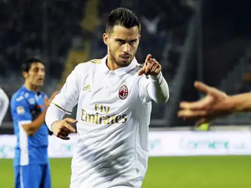 Suso celebrando su gol al Émpoli Suso celebrando su gol al Émpoli