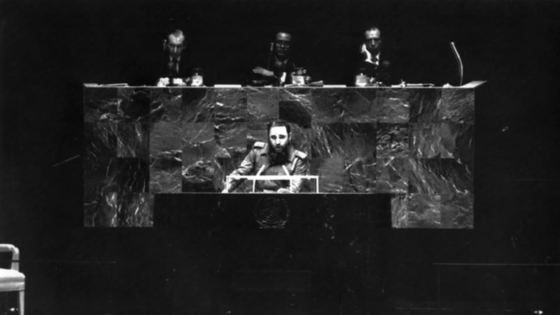Fidel Castro durante su discurso ante la Asamblea General de las Naciones Unidas Fidel Castro durante su discurso ante la Asamblea General de las Naciones Unidas