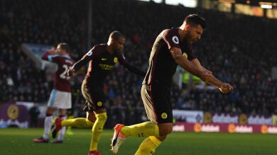 Un doblete de Agüero da la victoria al Manchester City ante el modesto Burnley