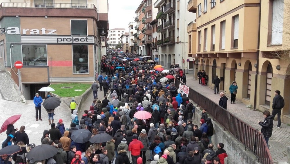 Manifestación en Alsasua en defensa de los detenidos