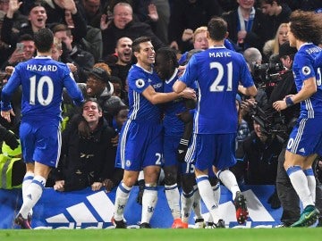 El Chelsea celebrando un gol