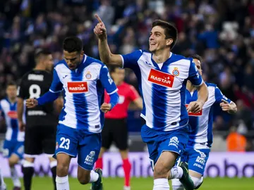 Gerard Moreno celebra un gol con el Espanyol Gerard Moreno celebra un gol con el Espanyol