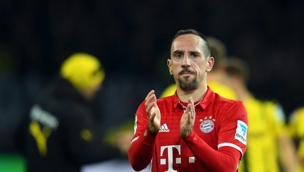 Ribéry en un partido con el Bayern