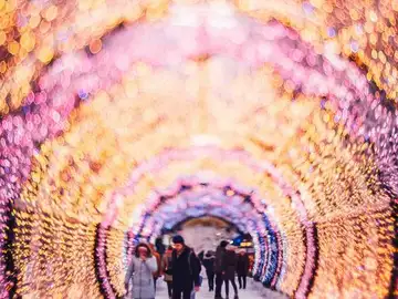 Túnel de luces en Norwich Túnel de luces en Norwich