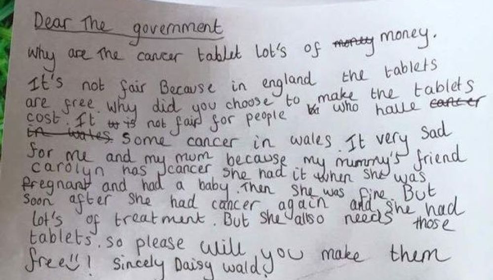 Carta de Daisy Wald