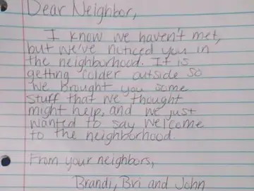 La carta de bienvenida al mendigo La carta de bienvenida al mendigo