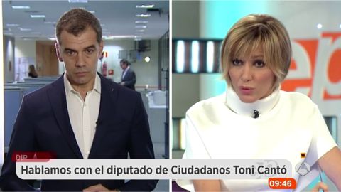Toni Cant&oacute;, durante una entrevista en Espejo P&uacute;blico