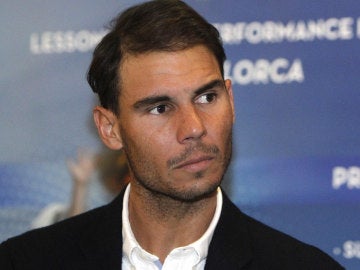 Rafa Nadal, durante el acto