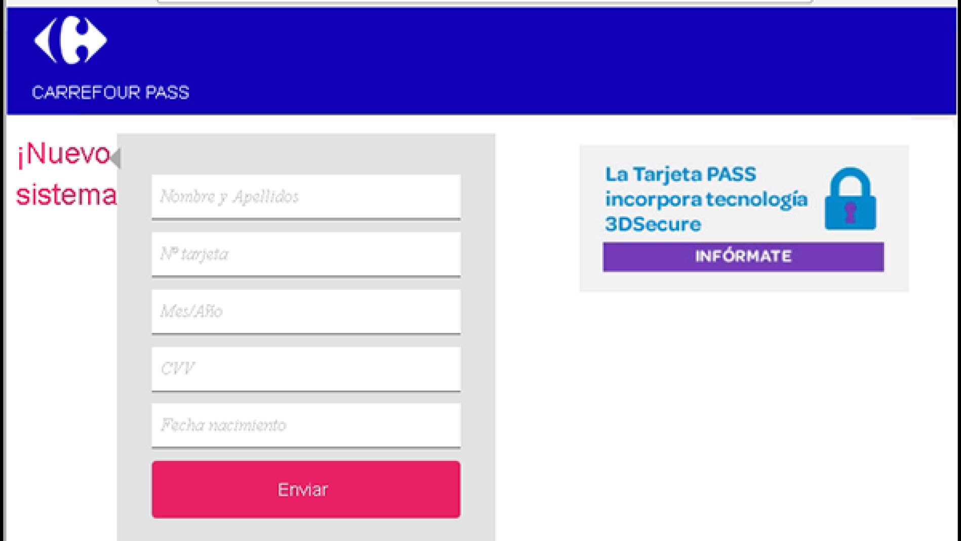 P&aacute;gina a la que te lleva para activar tu cuenta