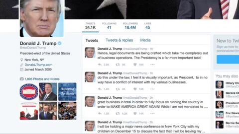 Frame 0.0 de: Donald Trump anuncia que deja su actividad empresarial