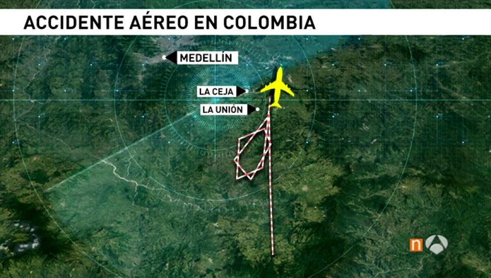 Frame 84.057959 de: El avión siniestrado del Chapecoense se habría quedado sin combustible al no tener prioridad en pista