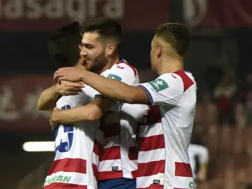 El Granada celebra un gol El Granada celebra un gol