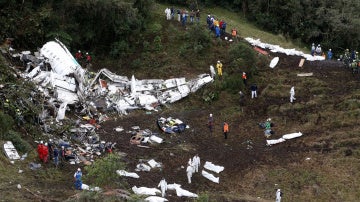 Imagen del lugar del accidente cerca de Medellín