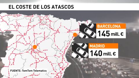 Frame 18.83121 de: Los atascos de tr&aacute;fico hacen perder millones de euros a las empresas espa&ntilde;olas