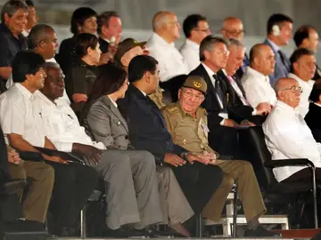 Líderes en el homenaje a Fidel Castro Líderes en el homenaje a Fidel Castro
