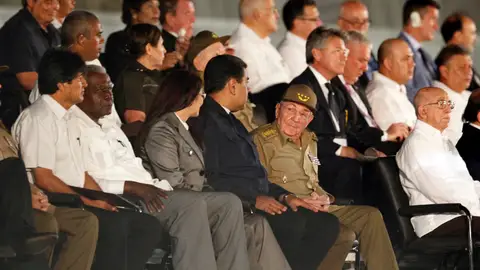 Líderes en el homenaje a Fidel Castro Líderes en el homenaje a Fidel Castro