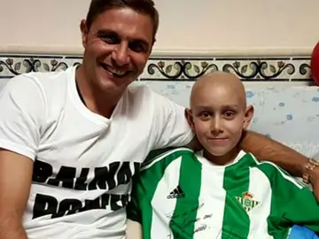 Joaquín con José Antonio, el niño con leucemia Joaquín con José Antonio, el niño con leucemia
