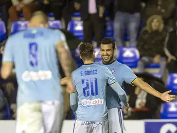 Los jugadores del Celta celebrando un gol Los jugadores del Celta celebrando un gol