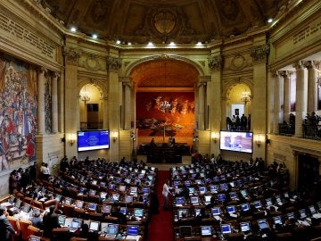 Vista general de una sesión en la Cámara de Representantes del Gobierno colombiano
