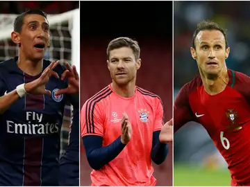 Ángel di María, Xabi Alonso y Carvalho Ángel di María, Xabi Alonso y Carvalho