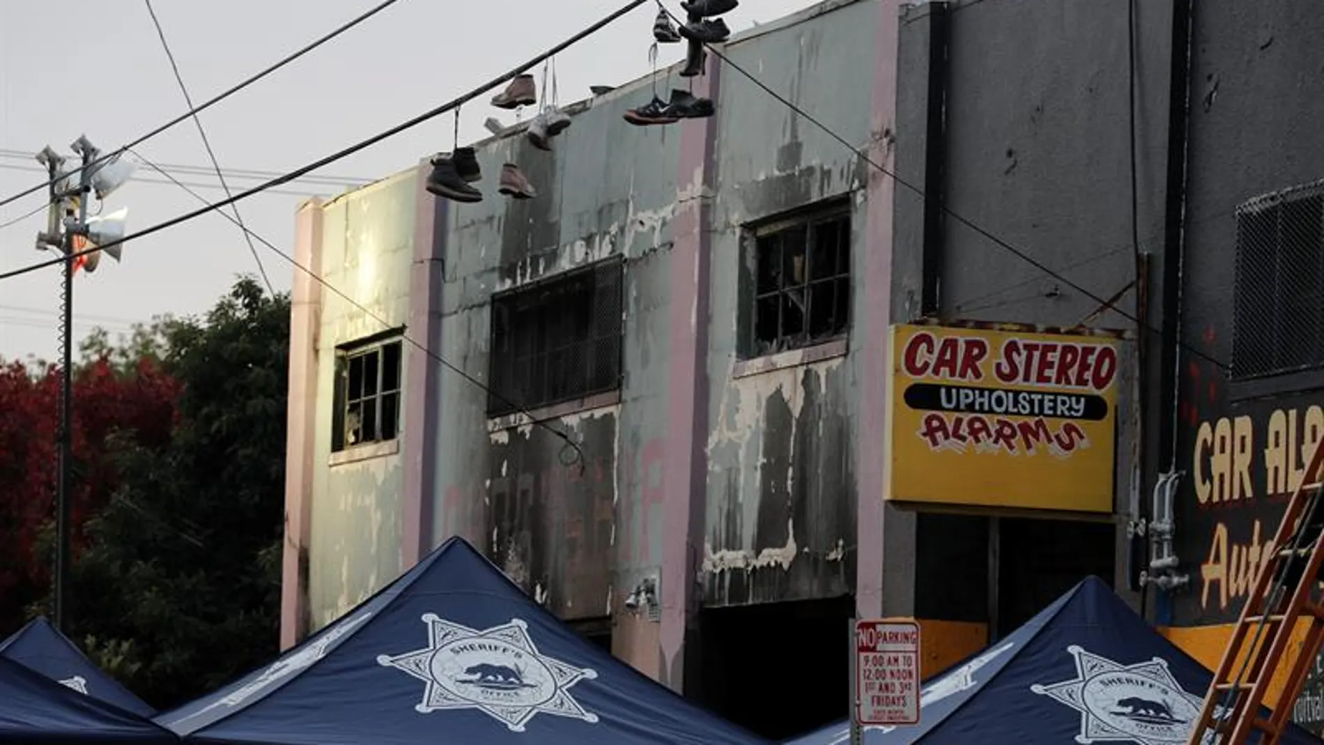Almacén donde se produjo el incendio en Oakland Almacén donde se produjo el incendio en Oakland