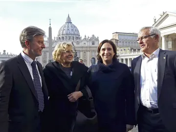 Manuela Carmena y Ada Colau, en Roma Manuela Carmena y Ada Colau, en Roma