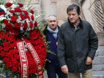 Javier Fernández, en el acto de homenaje a Pablo Iglesias