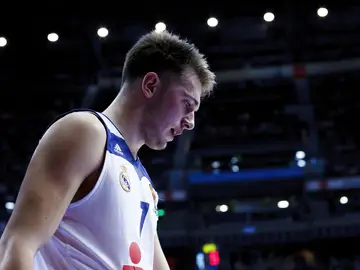 Luka Doncic, durante un partido con el Real Madrid Luka Doncic, durante un partido con el Real Madrid
