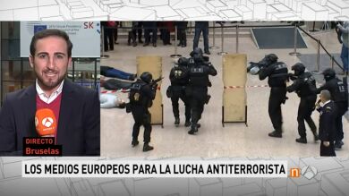 Las fuerzas de seguridad realizan un simulacro de atentado terrorista en el Consejo Europeo coincidiendo con una reunión de ministros