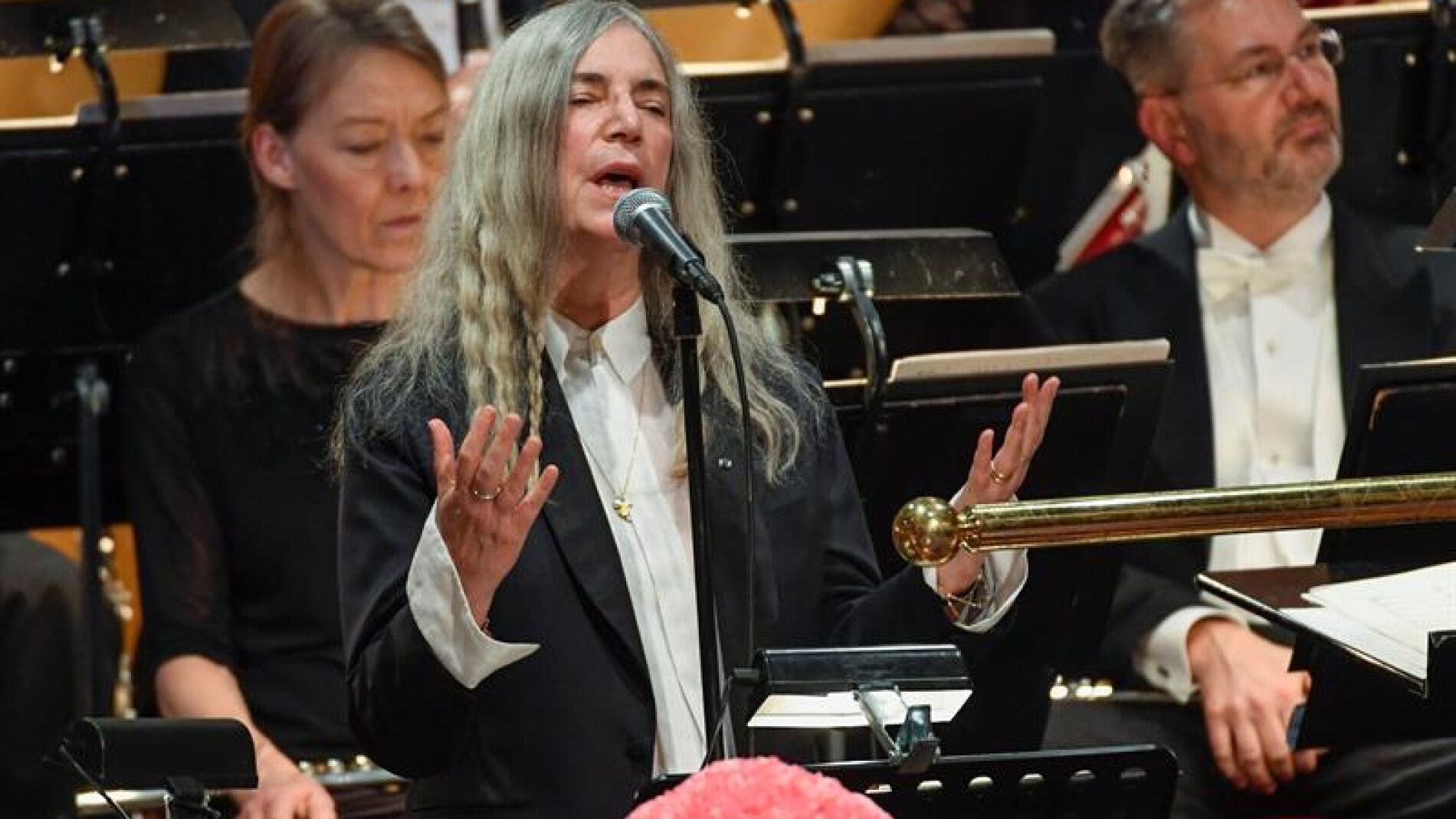 La cantante Patti Smith en la ceremonia de los Nobel en Estocolmo