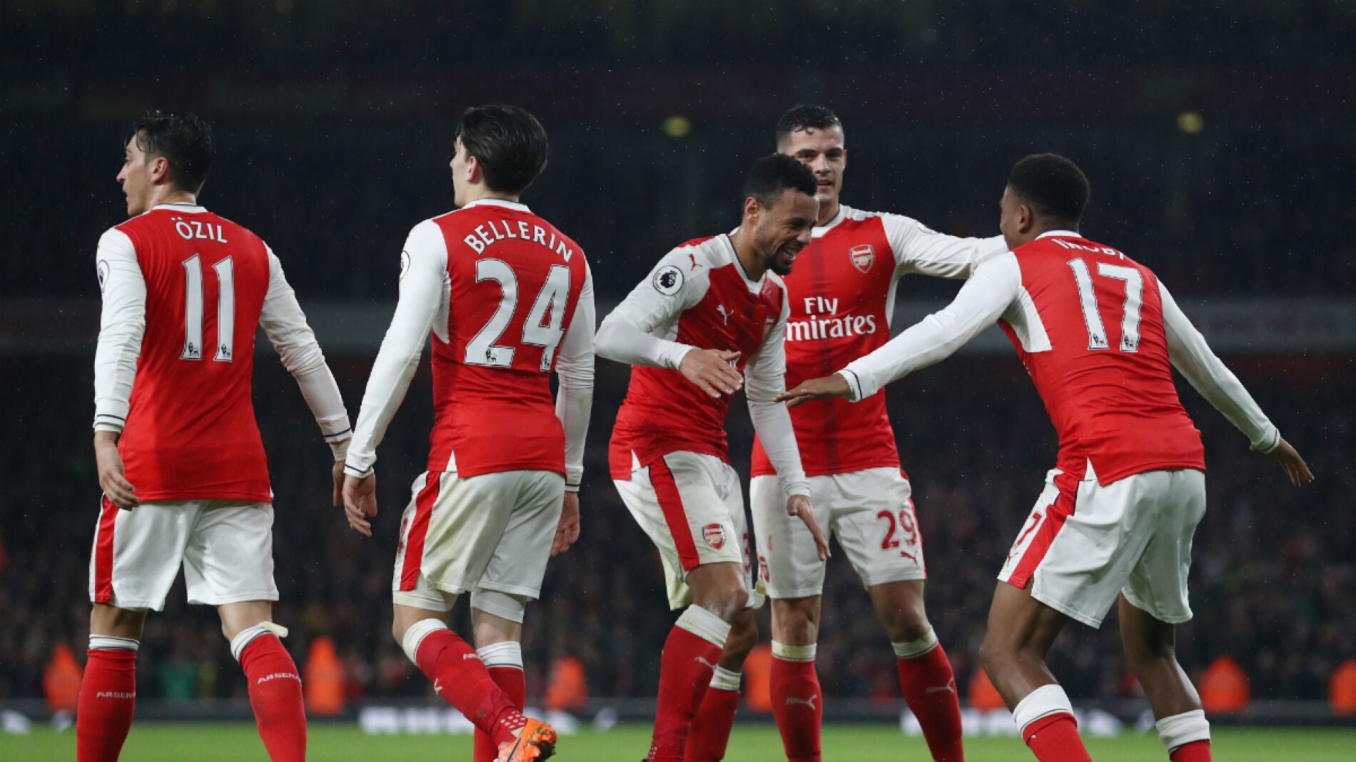 El Arsenal celebra un gol